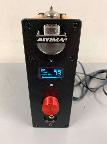 AIYIMA T8 6N3 Digital Tube Preamplifier Bluetooth 5.0 Hi-Fi Headphone Preamp Decoder Preamp PC-USB DAC APTX for Home Wireless Receiver Audio Stereo Amplifier