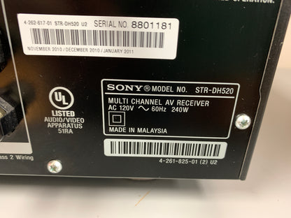 Sony STR-DH520 Stereo Receiver HDMI & Remote