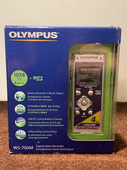 Olympus WS-700M MP3 Player Voice Recorder Micro SD Slot *NOS