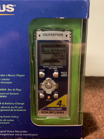 Olympus WS-700M MP3 Player Voice Recorder Micro SD Slot *NOS