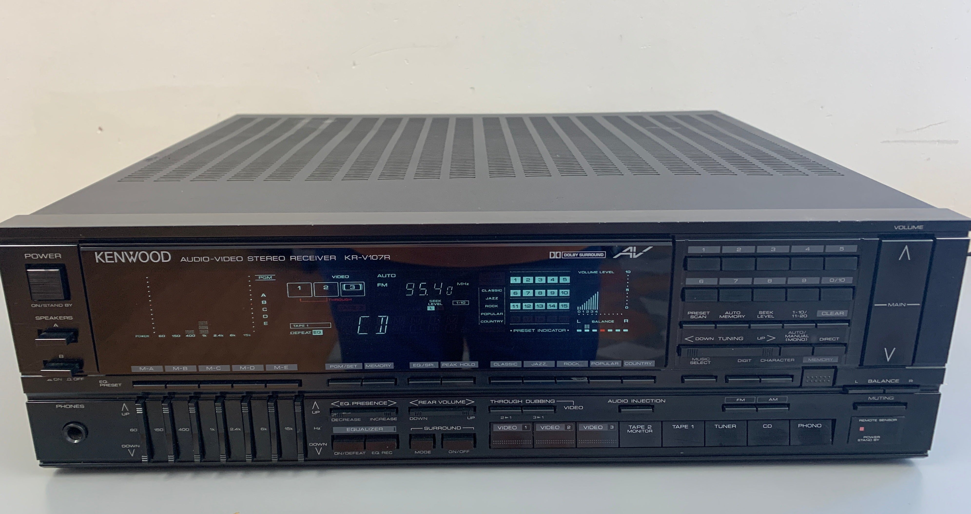 Kenwood KR-V107R Stereo Receiver * 1988 * 100W – The Turntable Store