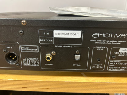 Emotiva ERC-1 Single CD Player * Remote * Manual * Fully Serviced