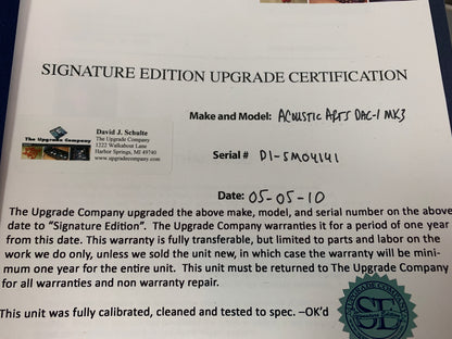 Accustic Arts DRIVE1 and Upgraded DAC1 * Cd Transport and DAC * Remote * Manuals * Boxes