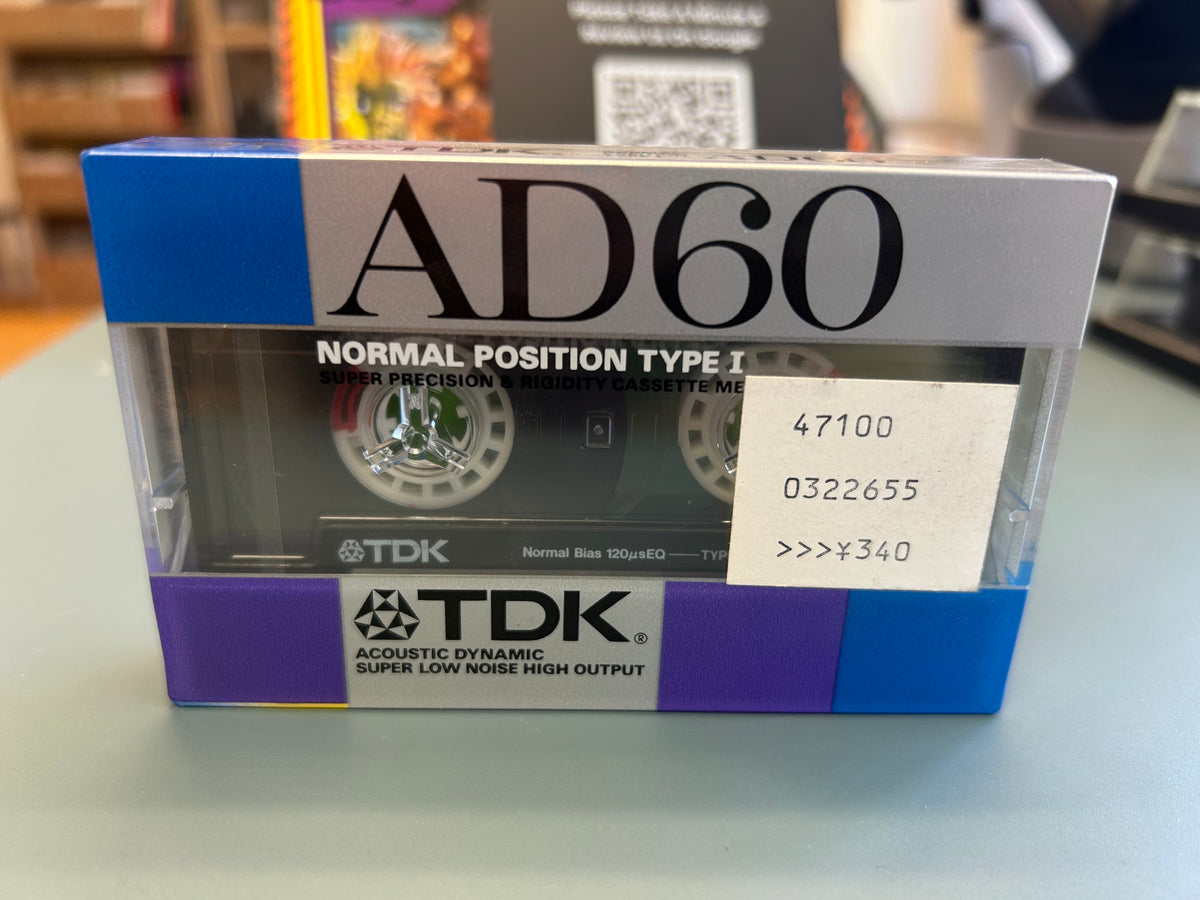 1987 TDK AD60 Sealed Cassette Tape * Japan
