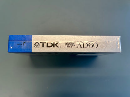 1987 TDK AD60 Sealed Cassette Tape * Japan