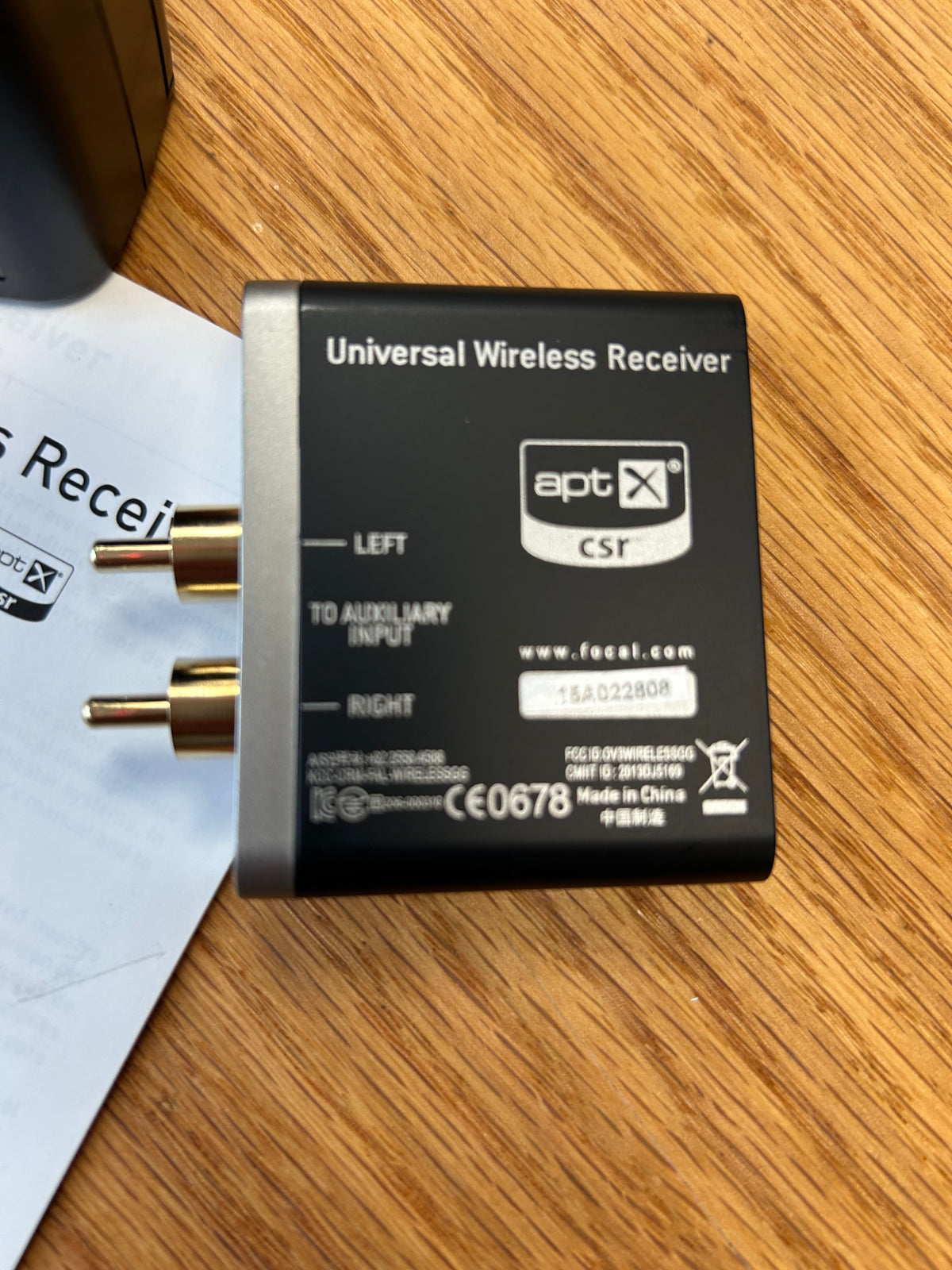 Focal Universal Wireless Receiver - aptX * Bluetooth Receiver