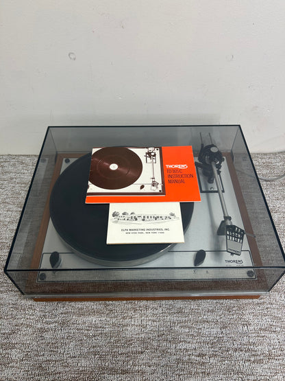 Thorens TD-165 Belt Drive Turntable * Ortofon Cartridge * New Belt * Fully Serviced * Metal Hinge Protectors * Manual