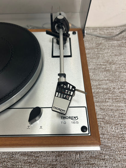 Thorens TD-165 Belt Drive Turntable * Ortofon Cartridge * New Belt * Fully Serviced * Metal Hinge Protectors * Manual