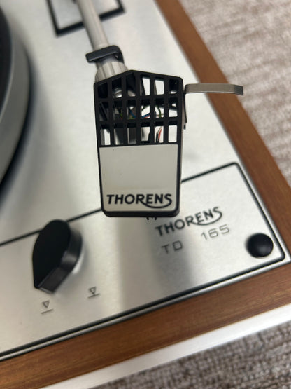 Thorens TD-165 Belt Drive Turntable * Ortofon Cartridge * New Belt * Fully Serviced * Metal Hinge Protectors * Manual