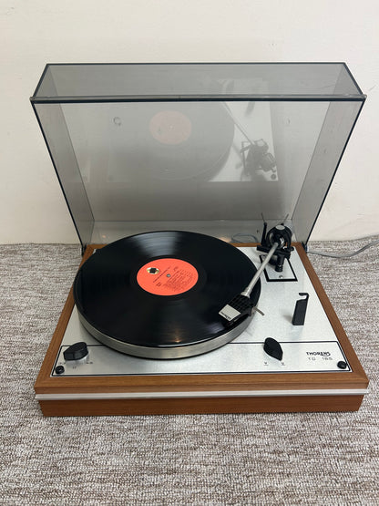 Thorens TD-165 Belt Drive Turntable * Ortofon Cartridge * New Belt * Fully Serviced * Metal Hinge Protectors * Manual