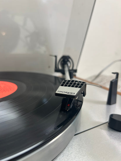 Thorens TD-165 Belt Drive Turntable * Ortofon Cartridge * New Belt * Fully Serviced * Metal Hinge Protectors * Manual