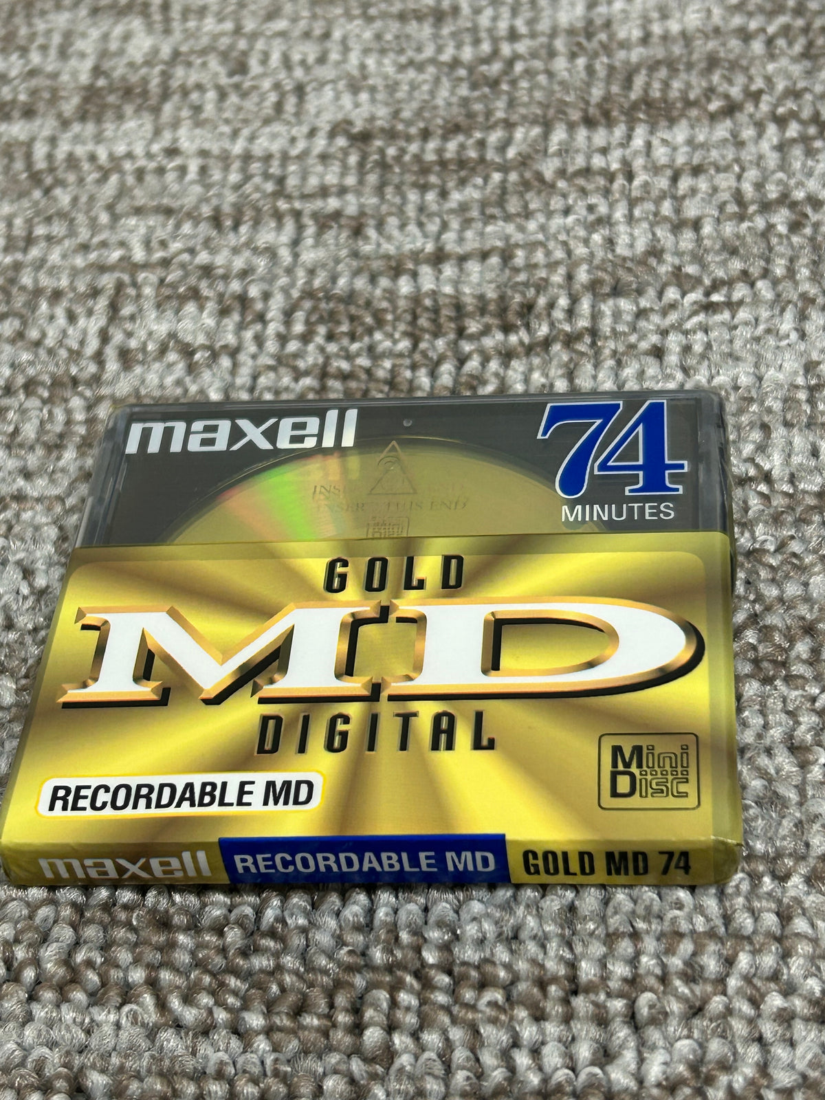 Maxell Gold MD Digital 74 Minutes * SEALED * New Old Stock * Recordable Minidisc