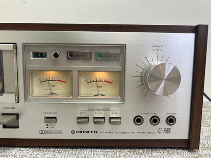 Pioneer CT-F500 Single Cassette Deck * Wood Case * Fully Serviced * New Belts