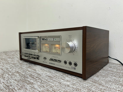 Pioneer CT-F500 Single Cassette Deck * Wood Case * Fully Serviced * New Belts