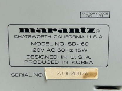 Marantz SD-160 Double Cassette Deck * Fully Serviced * New Belts