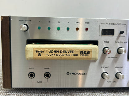 Pioneer RH-65 Eight Track Recorder * Fully Serviced * New Belts