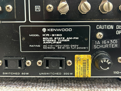 Kenwood KR-3130 Stereo Receiver * 15W RMS * Fully Serviced