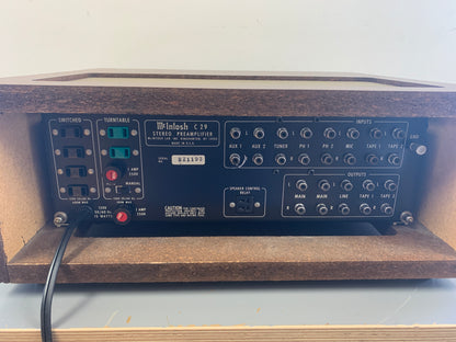 McIntosh C29 Preamplifier with Original Wood Case