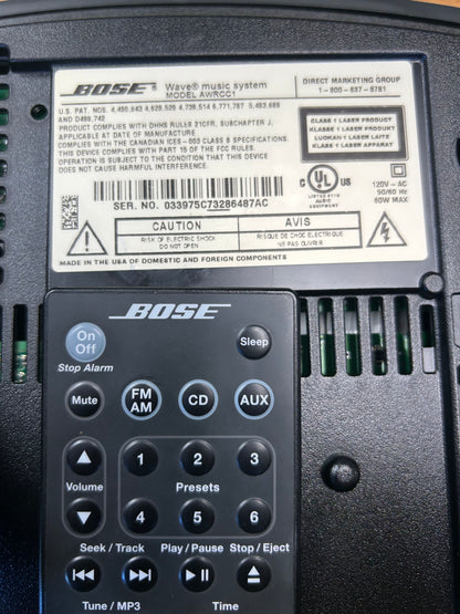 Bose Wave Radio AWRCC1  Portable CD Radio * Remote * Fully Serviced