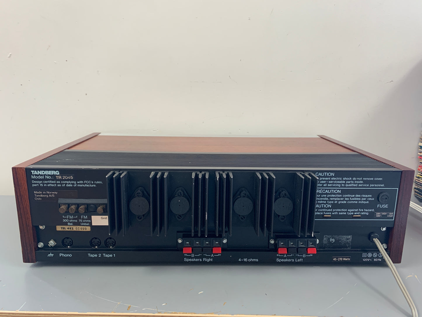 Tandberg TR 2045 Stereo receiver * 1977 * 45W RMS * $100 Flat Ship CONUS Only
