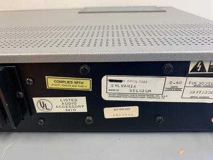 1984 Sylvania FDC303 Single CD Player ( Philips CD303 / Magnavox FD3030 )