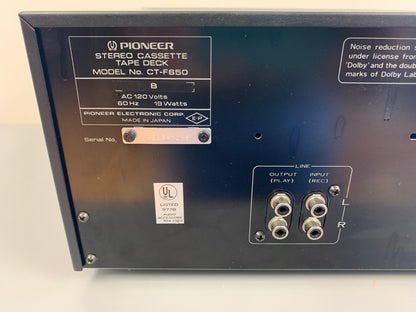 Pioneer CT-F650 Single Cassette Deck