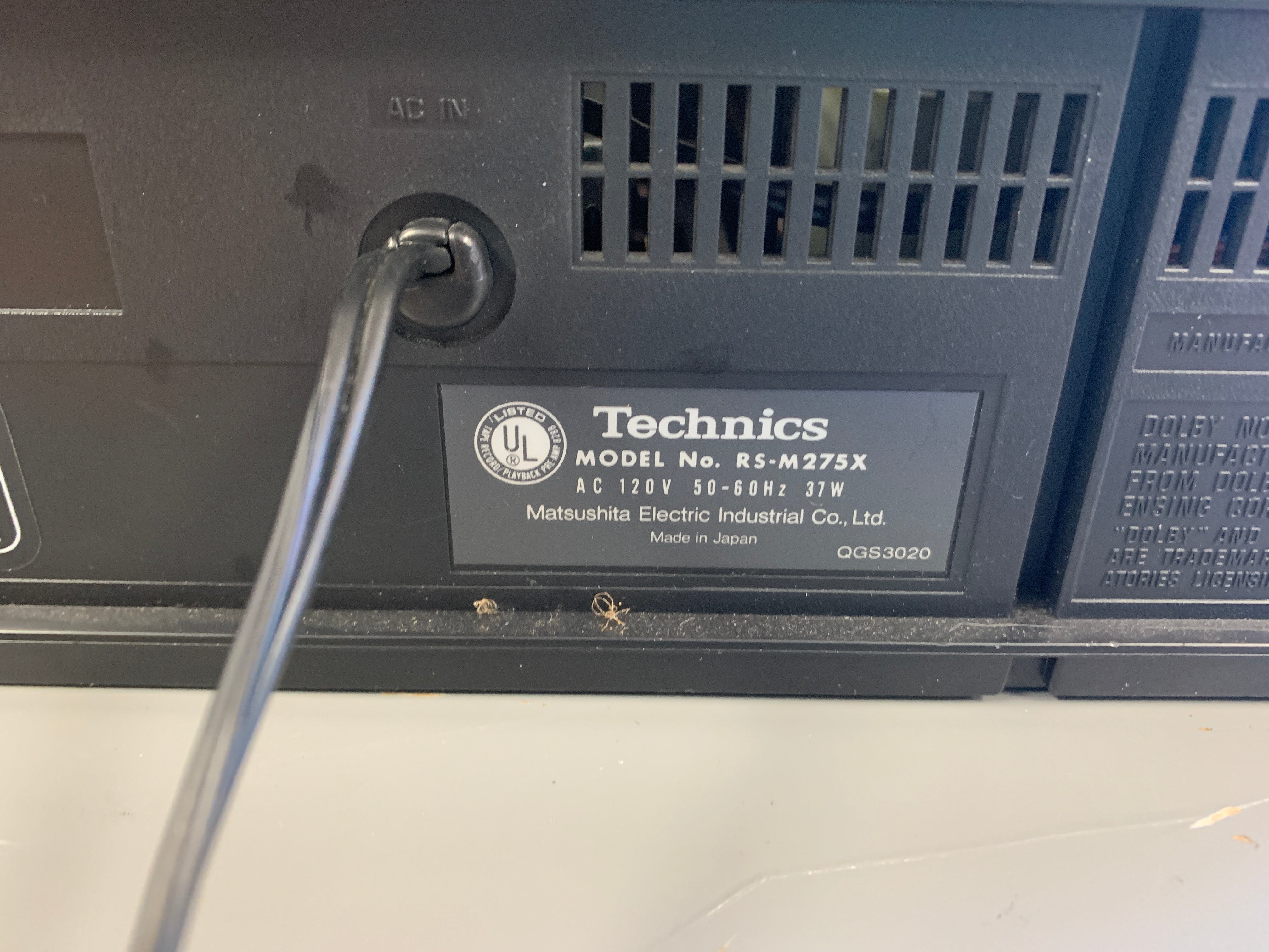 Technics RS-M275X Single Cassette Deck * DBX * Fully Restored