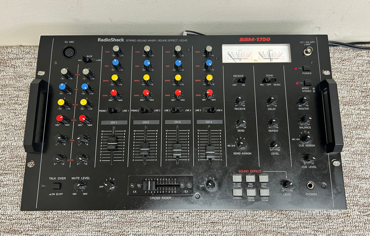 Radio Shack SSM-1750 Stereo Audio and DJ Mixer * Fully Serviced
