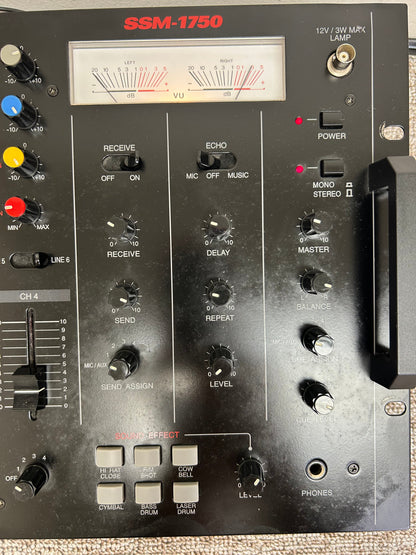 Radio Shack SSM-1750 Stereo Audio and DJ Mixer * Fully Serviced