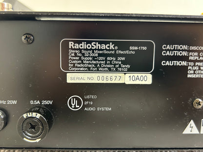 Radio Shack SSM-1750 Stereo Audio and DJ Mixer * Fully Serviced