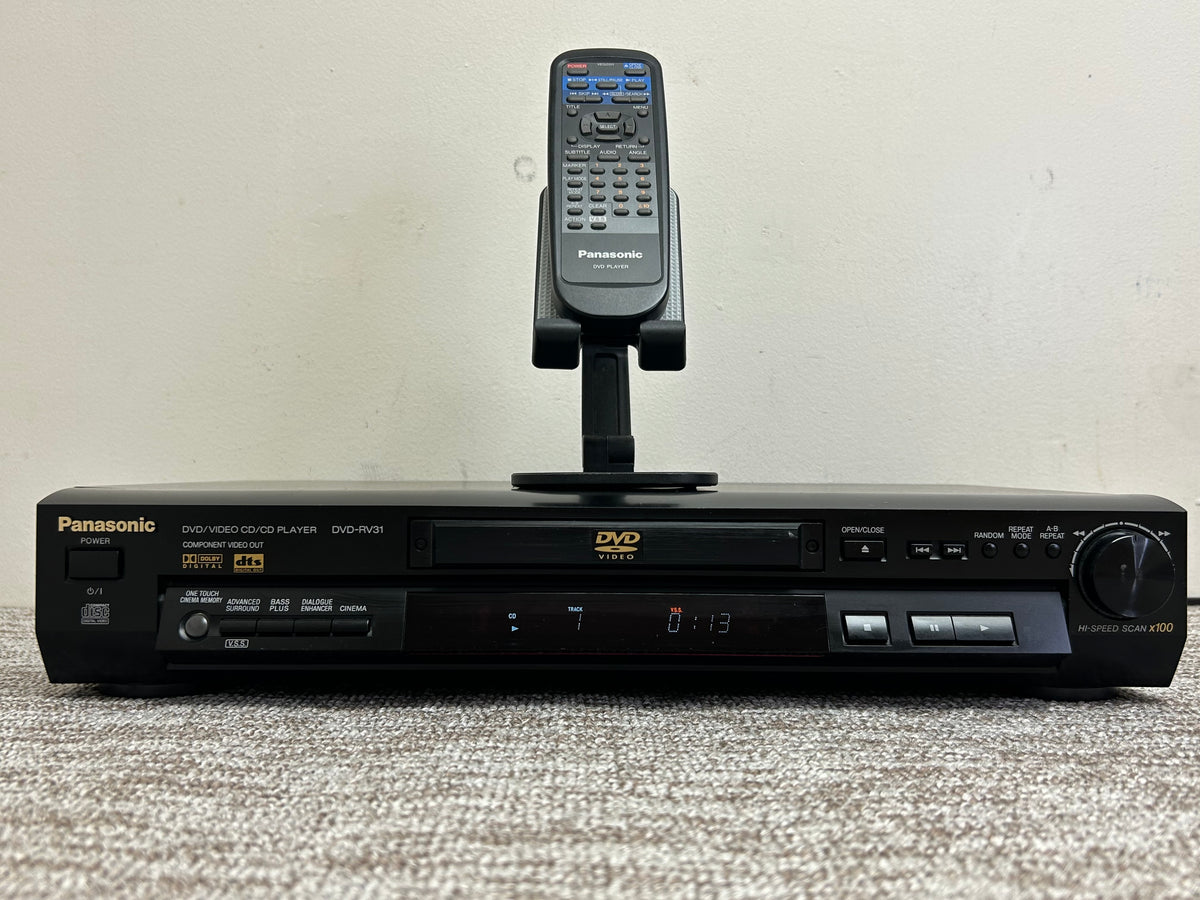 Panasonic DVD-RV31 CD/DVD Player * Remote * Fully Serviced * New Belts