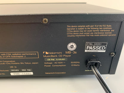 Nakamichi MB-3S Music Bank CD Player * 7 Discs