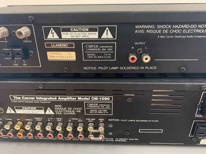 Carver Combo - CM-1090 Integrated Amplifier - TX-12 Stereo Tuner