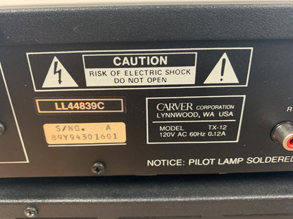 Carver Combo - CM-1090 Integrated Amplifier - TX-12 Stereo Tuner