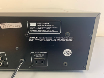 Sansui SE-9 Graphic Equalizer and Spectrum Analyzer * Technics RP-3800E Microphone