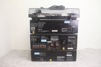80's Blast !!! Complete Serviced Technics Stereo System !!! Amp, Cassette, CD, Turntable and Speakers ! Mint with Remote !!
