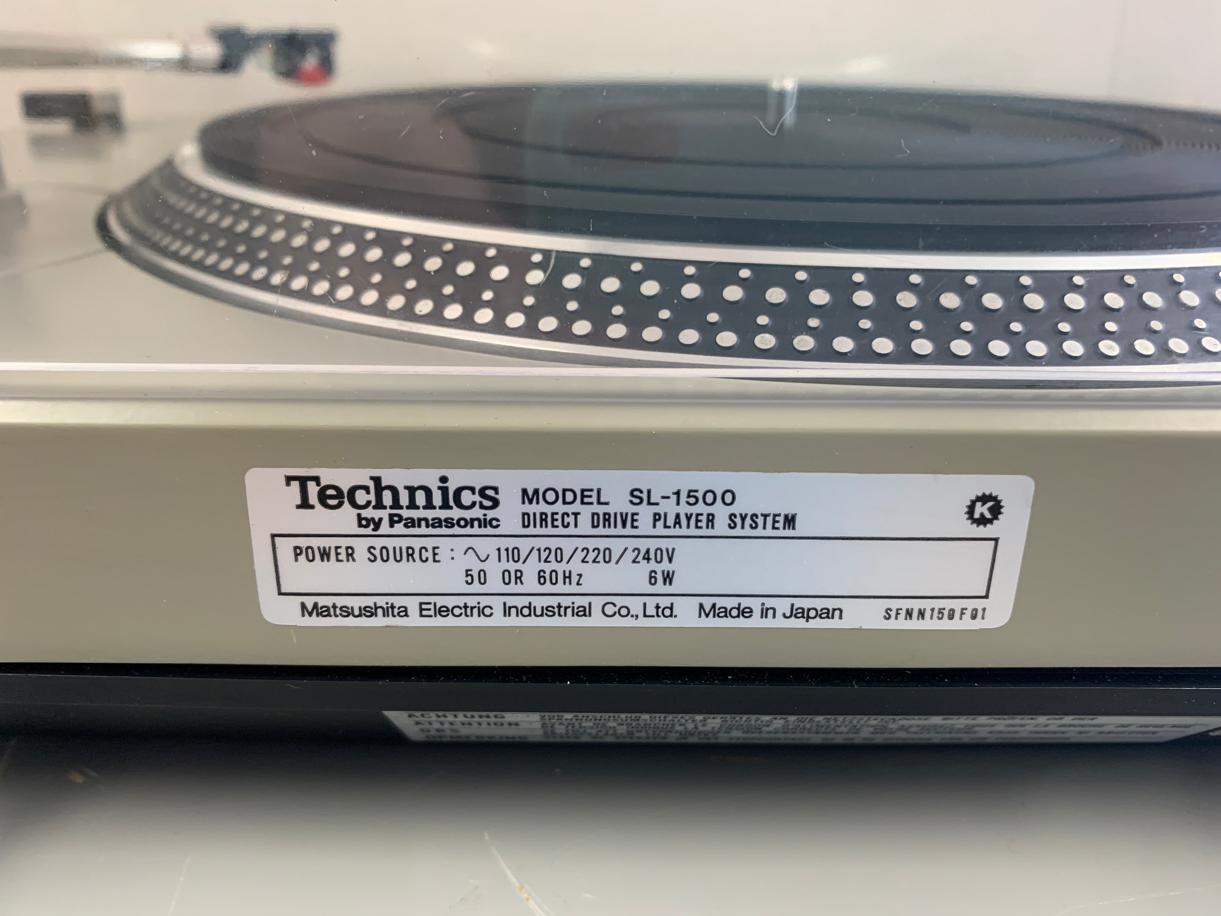 Technics SL-1500 Direct Drive Turntable – The Turntable Store