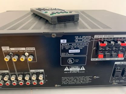 Sony STR-D790 Stereo Receiver * Remote Control * 80W RMS * 1992