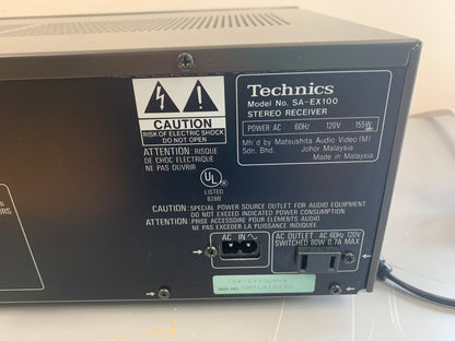 Technics SA-EX100 Stereo Receiver * 80W RMS * 1996