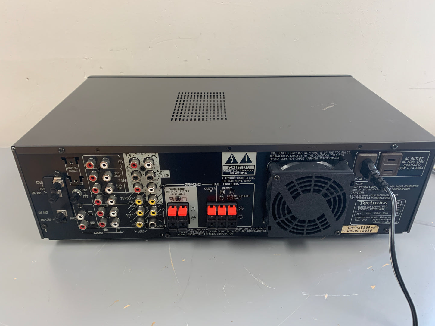 Technics SA-AX530 Stereo Receiver * 80W RMS * 1999