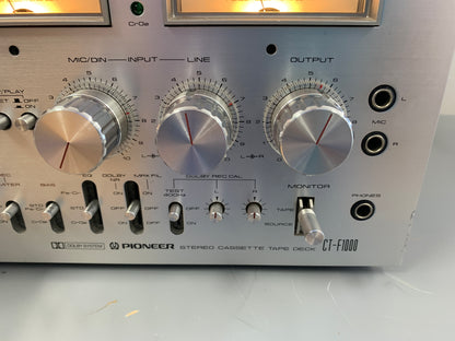 Pioneer CT-F-1000 Single Cassette Deck * Recapped in 2020 * Serviced * $100 USA Flat Shipping