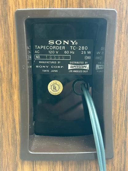 Sony TC-280 Reel to Reel Deck * Fully Serviced * Tape Reels are NOT included *