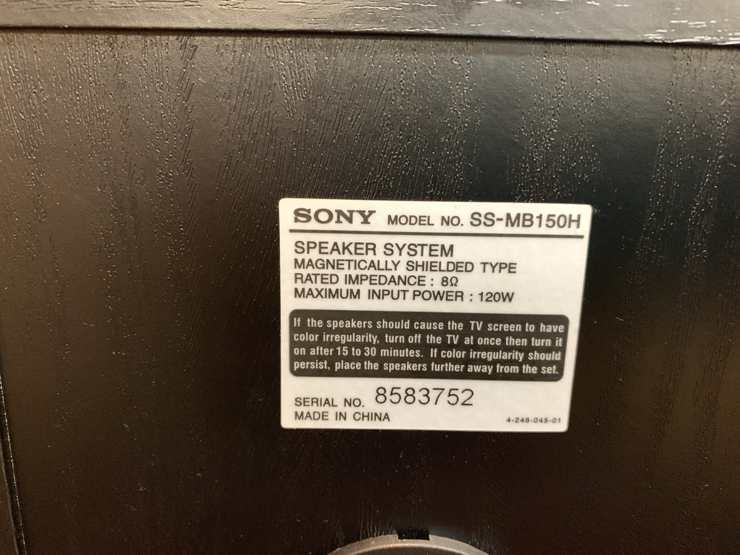 Sony SS-MB150H Bookshelf Speakers