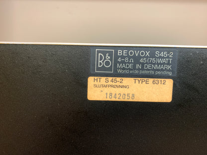 Bang & Olufsen * Beovox S45-2 Speakers