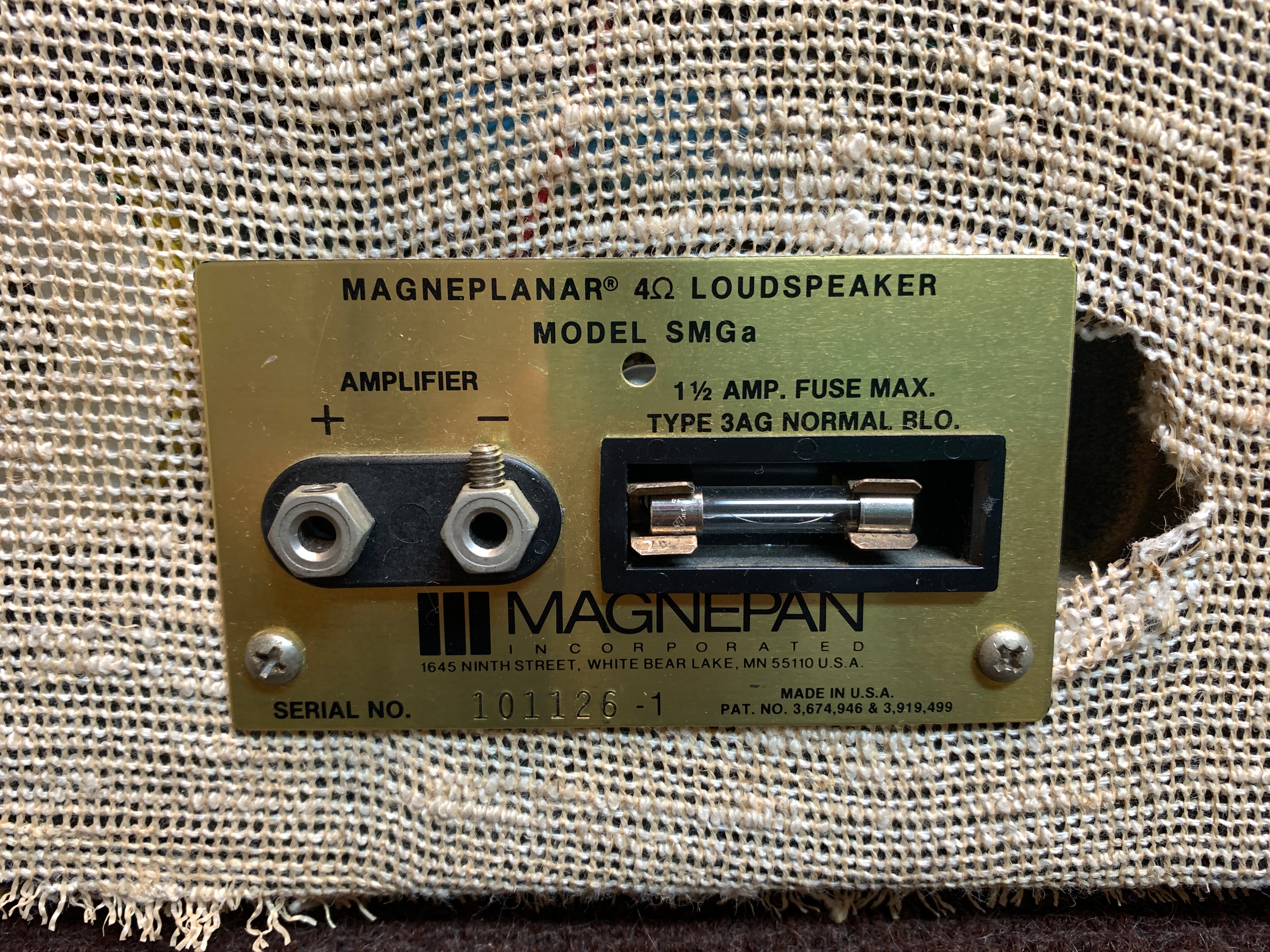 Magnepan * Magneplanar SMGa Speakers * Fully Restored – The