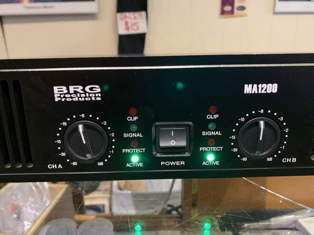 BRG MA-1200 Pro Power Amplifier * 500W 4 Ohm