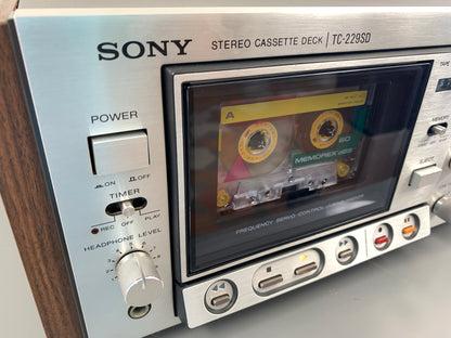 Sony TC-229SD Single Cassette Deck * Fully Serviced !