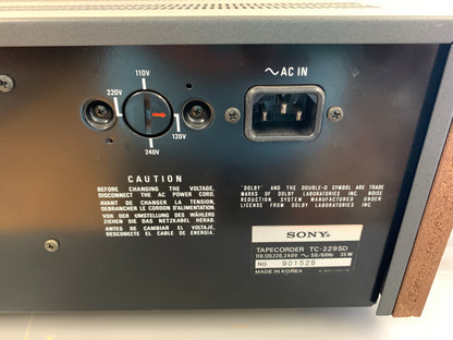 Sony TC-229SD Single Cassette Deck * Fully Serviced !