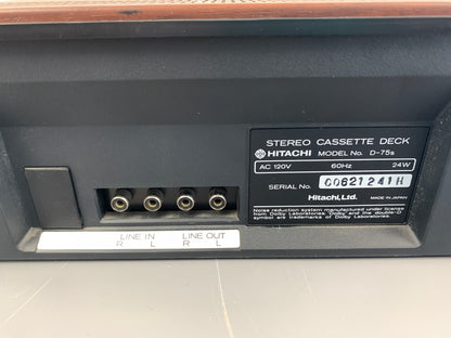 Hitachi D-75S Single Cassette Deck * Fully Serviced !!!!