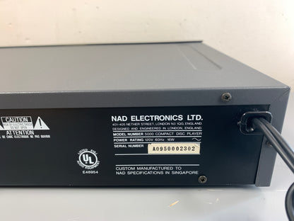 NAD 5000 Monitor Series Single CD Player * Remote Control
